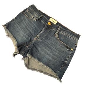 FRAME LeCutoff Jean Shorts Medium Blue Wash Size 25